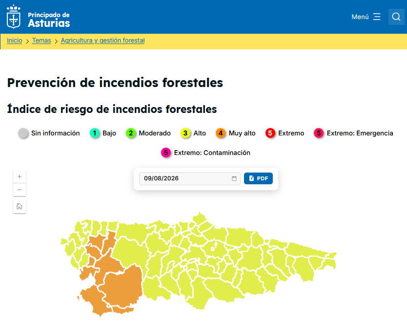 GobAsturias's tweet photo. Consulta el índice de riesgo en tu concejo en https://t.co/nHmco09q52 https://t.co/YZSwS46Phw