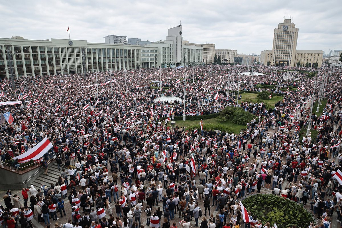 franakviacorka's tweet photo. Six years ago, Belarusians voted Lukashenka out. He stole the election, crushed protests, and Putin kept him in power — at the price of our sovereignty. Today our fight is for freedom AND independence. A free Belarus means a weaker Russia and a safer Europe. https://t.co/mRgXVy86fD