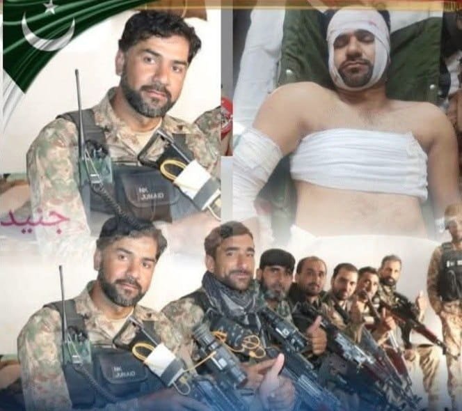 sarver_umer's tweet photo. کتنا پیارا اور تربیت یافتہ جوان شہید ہو گیا۔ 
انا للہ وانا الیہ راجعون۔ 

According to sources, Army personnel identified as Naik Junaid, resident of Swabi, was Murtyerd in sniper attack by Militants on security post in Ghulam Khan, North Waziristan. https://t.co/dLrzqBGTAD