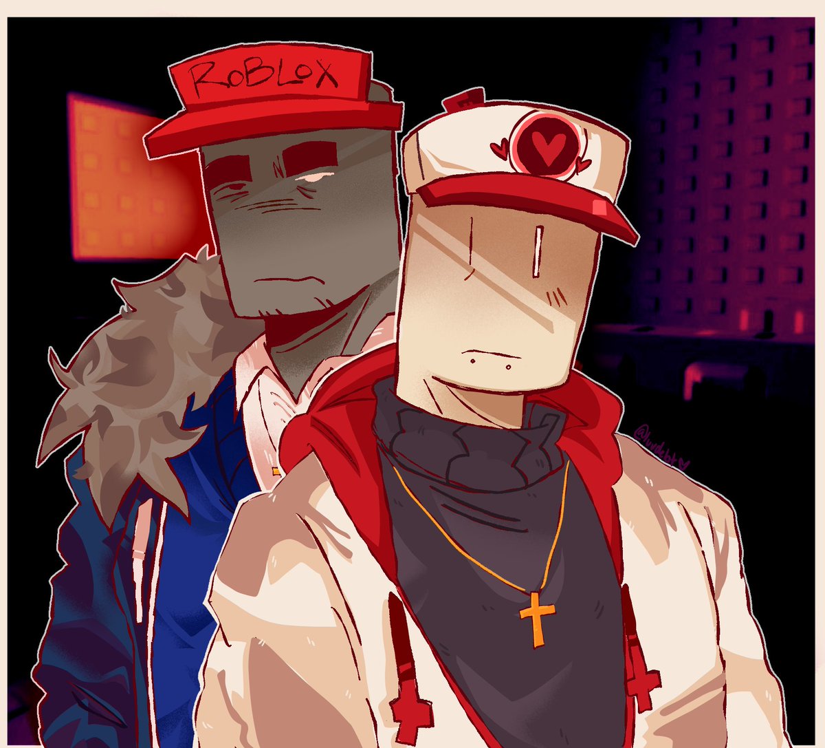 luvdebt's tweet photo. " I curse myself. " 
Ivan and Travis art — enjoy
#badthings #themoonirotbehind #roblox https://t.co/eRexOQptDI