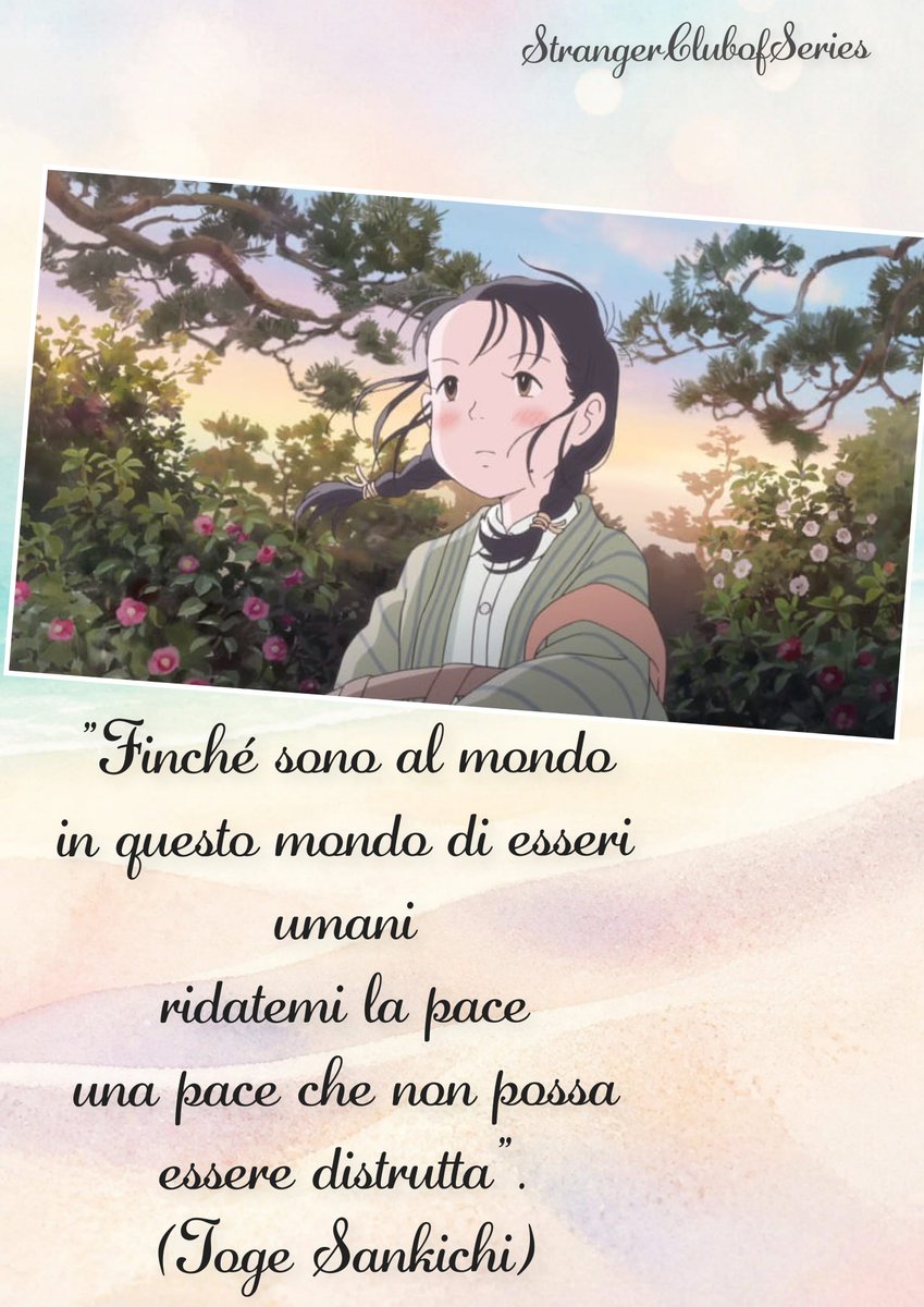 Strangerclubof1's tweet photo. "Finché sono al mondo
in questo mondo di esseri umani
ridatemi la pace
una pace che non possa essere distrutta".
(Toge Sankichi)

Buona domenica a voi ❤️ 
~Grazia&amp;Laura

#sundaymood #sundaquotes #inthiscorneroftheworld https://t.co/FAekB2LHh9