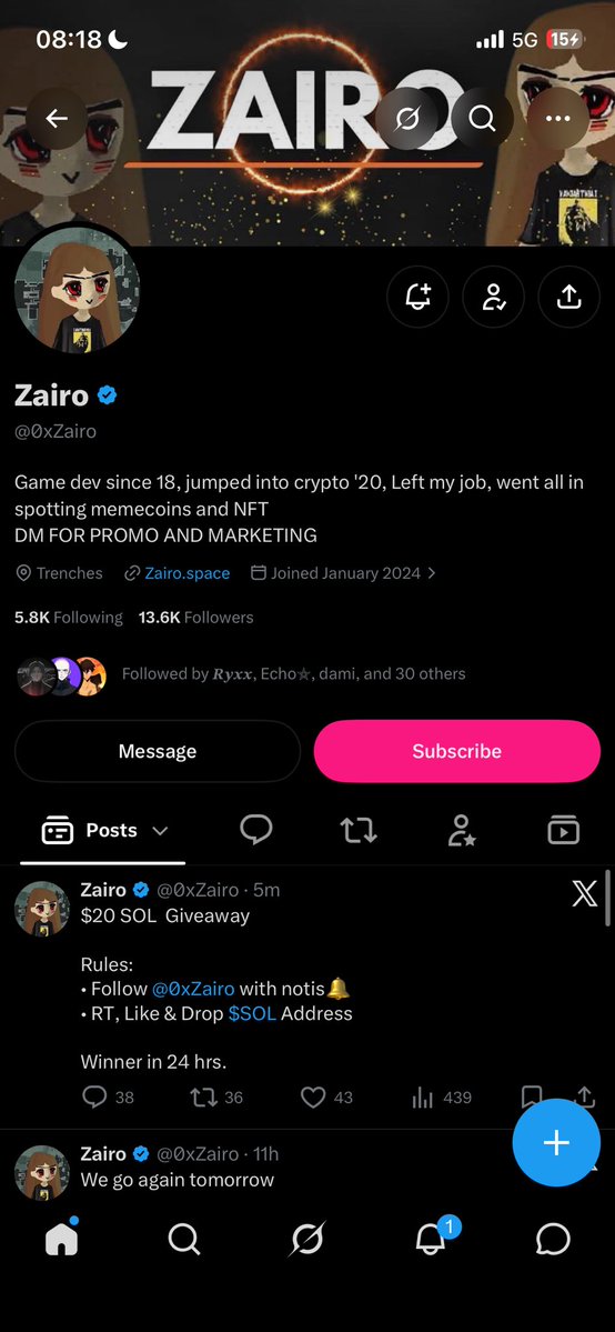 samkhris1's tweet photo. @SwazySol @0xZairo Can I get my first ever win 

FDWz8dAUG9pbXRJrQyDd6Hrh3g8k3cfibN7bAzxkbiHG https://t.co/ylUG91zE8u