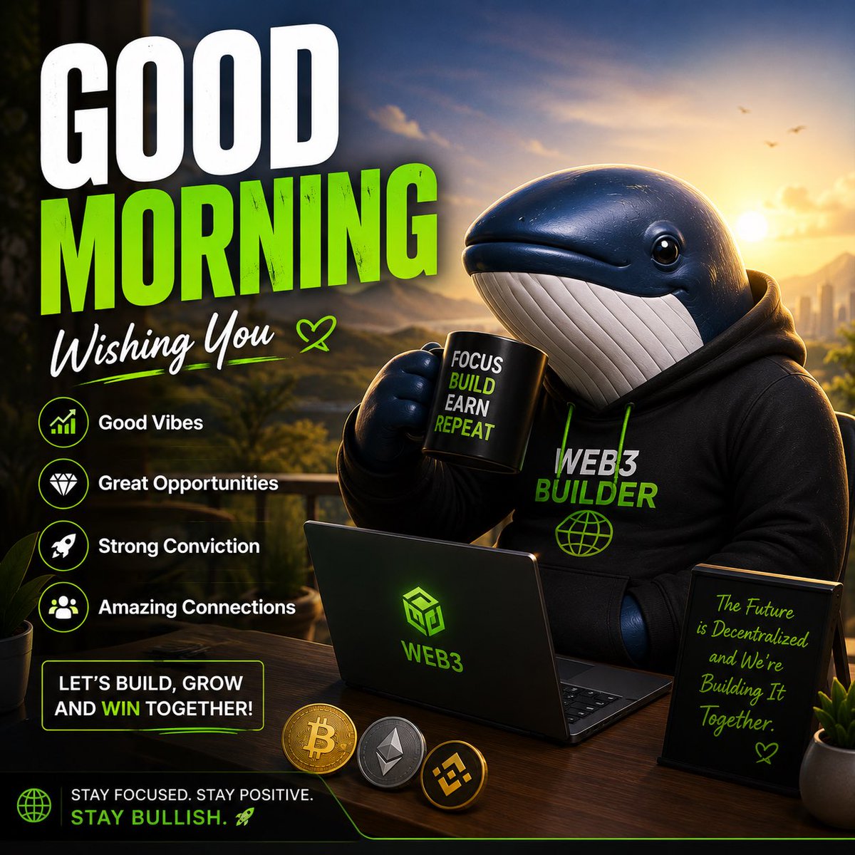 Alpha_Manchy's tweet photo. ☀️ Good morning, Web3 fam!

New day. New opportunities.
Stay focused, stay patient, and keep building.

Your time will come. Keep going. 💎🚀 https://t.co/cE2IG9eZ9J