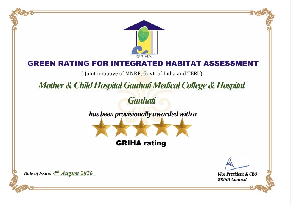 himantabiswa's tweet photo. Sustainable ✅
Energy Efficient✅
Patient Friendly ✅

That's what GMCH Mother &amp; Child Hospital is, as certified by the 5 ⭐ GRIHA rating for Integrated Habitat Management.

A Proud Milestone for Assam’s healthcare infra as we move towards creating more patient friendly spaces. https://t.co/lZIDWTUFfr