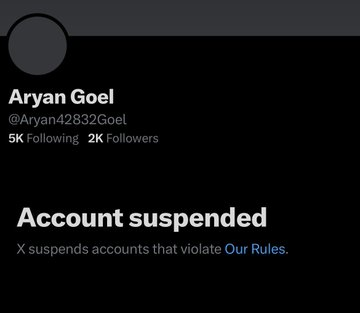 AryanGoel1922's tweet photo. Old Accounts-@Aryan42832Goel And @AryanGoelNew Suspended Because Of Copyright Strikes. Retweet To Find Mutuals https://t.co/fuIdUUvVSt