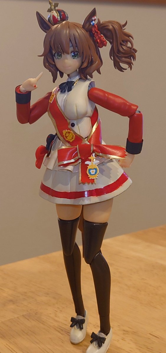 Arts37564564's tweet photo. 美少女プラモ改造
ウマ娘　アストンマーチャン

ようやく完成できました✨
製作期間約2ヶ月
創彩少女庭園の佐伯リツカを素体に小鳥遊暦の頭部を使用しエポキシパテでゲームのデザインにできる限り忠実に再現しました
これでかざもに間に合いました
お疲れ様俺

#ウマ娘
#UMAMUSUME
#プラモデル https://t.co/dxqEjn88Rf