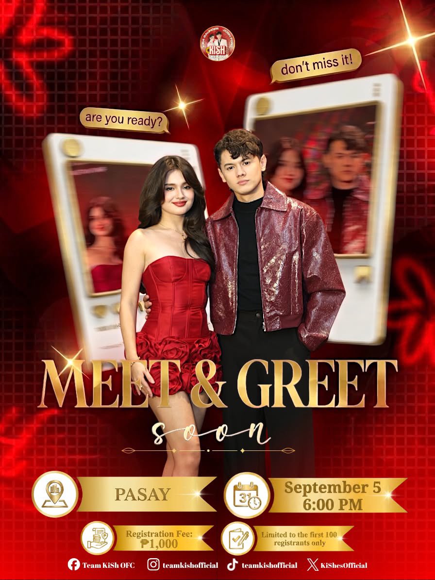 KiShesOfficial's tweet photo. Have you secured your slot yet? ❤️

Be part of a truly special evening as we finally come together to celebrate our love and support for Kira Balinger and Josh Ford!

📅 September 5, 2026 (Saturday)
🕕 6:00 PM
📍 Pasay City

Get ready for an evening filled with heartfelt moments, exciting surprises, and memories we'll cherish for years to come. Whether you've been a KiSh supporter from the beginning or you're just joining the family, we'd love to celebrate this milestone with you.

📌 Registration is limited to the FIRST 100 participants only. Once all slots are filled, the registration form will automatically close.

🗓️ Registration is open until August 15, 2026 or until all slots have been taken—whichever comes first.

💰 Registration Fee: ₱1,000 per person
This helps cover the venue, food, drinks, and other event essentials.

📝 Register here:

https://t.co/brz7s3AGsM

Our team will contact all registered participants to confirm their registration and provide additional event details.

Let's make this a night to remember with Kira, Josh, and our fellow KiShes. Register today and don't miss your chance to be part of this unforgettable celebration! ❤️

#KiSh #KiraBalinger #JoshFord