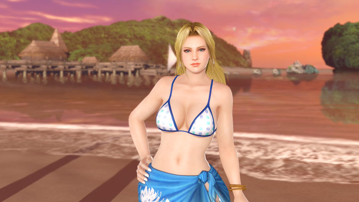 HelenaFans1's tweet photo. おはよう、世界 #DOAXVV 
あの夕焼けのようなオレンジ色の背景が大好きです。 https://t.co/a2BPUqPEg6