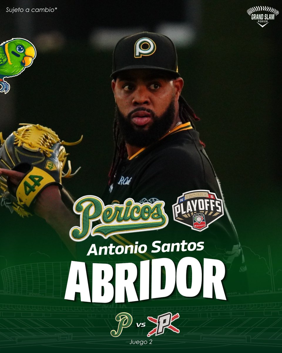 grandslamperico's tweet photo. 🗣️¡Antonio Santos el abridor de esta noche, por la SEGUNDA VICTORIA en este 1ER PLAYOFF!🔥⚾️
📊#GStats cara a cara con su rival:
Antonio Santos🇩🇴 (10-3 3.95ERA)🆚Joe Record🇺🇸 (2-3, 5.05ERA)
#XElOb7etivo🌟 | #ElTíoGS😎 https://t.co/CFdhneF11g