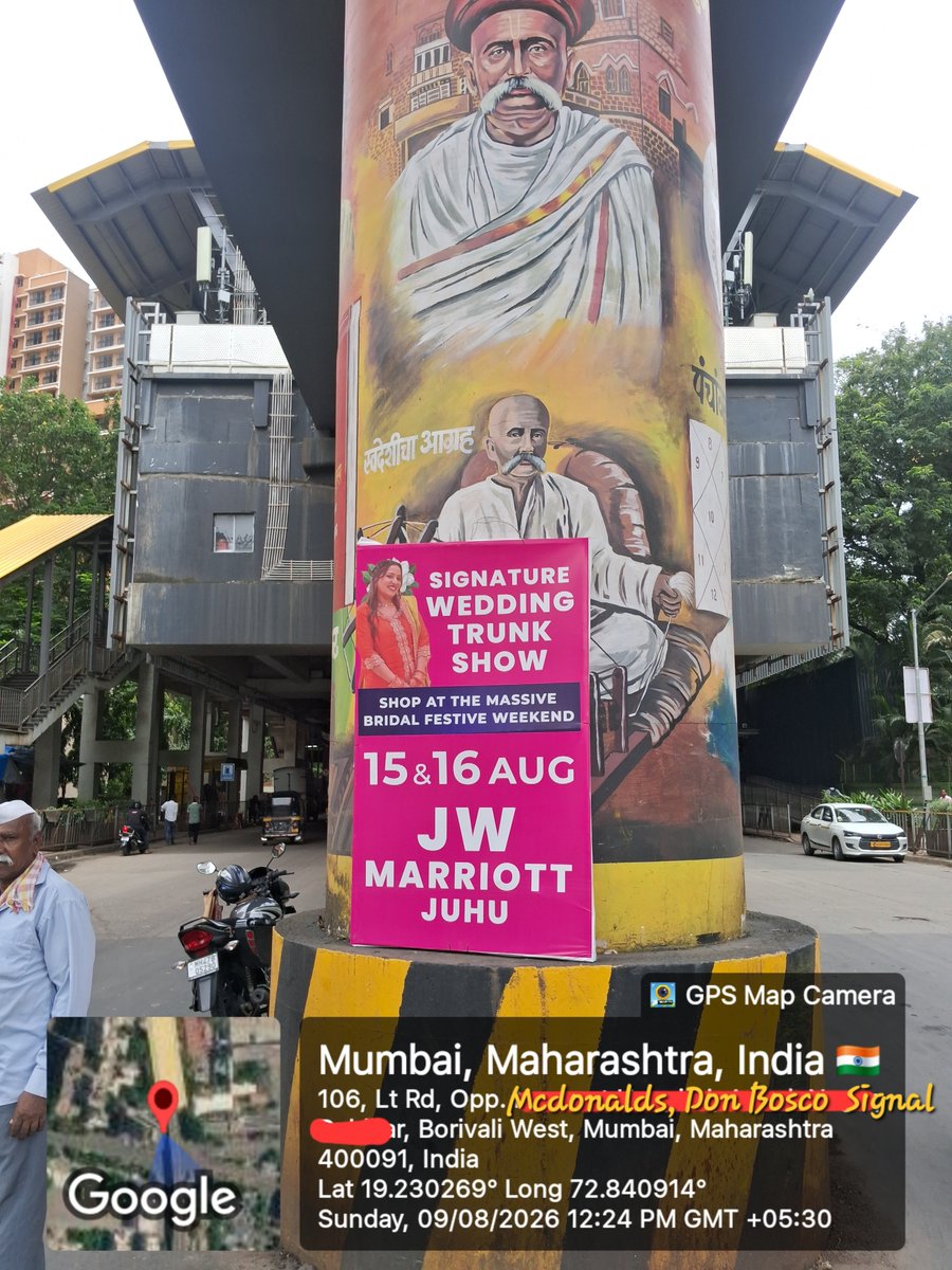 SurendraDShinde's tweet photo. @mybmc @mybmcWardRC @SanjayRupadhyay @iGopalShetty
 
थोर राष्ट्रपुरूषांच्या छबीवर बॅनर लावून त्यांचा अपमान का करतात. पालिका उघड्या डोळ्यांनी का पाहते. केस करा अशा लोकांवर. पालिकेला अनेकवेळा सांगितले आहे कि सुशोभीकरण केलेल्या चौकांवर बॅनर लावण्यास मज्जाव करावा. मनावरच घेत नाहीत. https://t.co/iTnPOPry1i