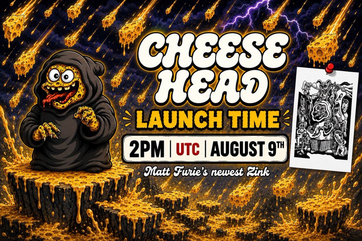 cheeseeehunter's tweet photo. @CheeseHeadBSC is launching today 🧀

⏰ 2 PM UTC

The presale comes first, followed by the public launch at 2 PM UTC

Make sure your wallet is ready and keep some BNB ready for the launch

Good luck 🧀 https://t.co/TsRH4BuSed