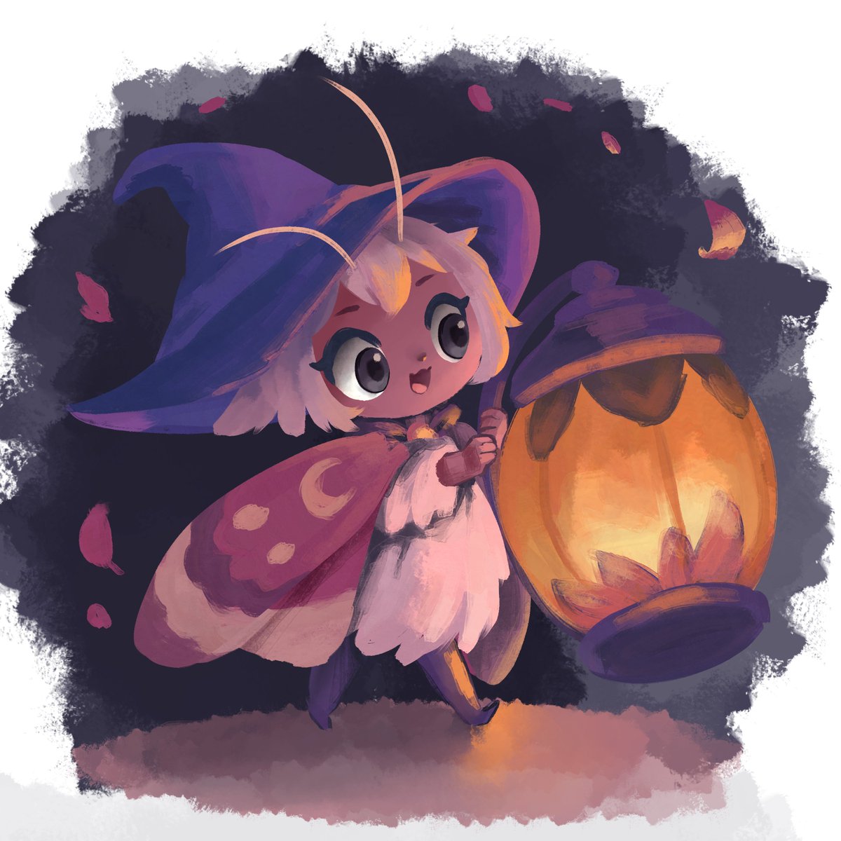 Neekognito's tweet photo. Tiny witch, very big lantern 🎃

#digitalartㅤㅤㅤㅤ #characterart #illustrationㅤ #cute #newartist #artmootsㅤ https://t.co/f9WCTCgbCX
