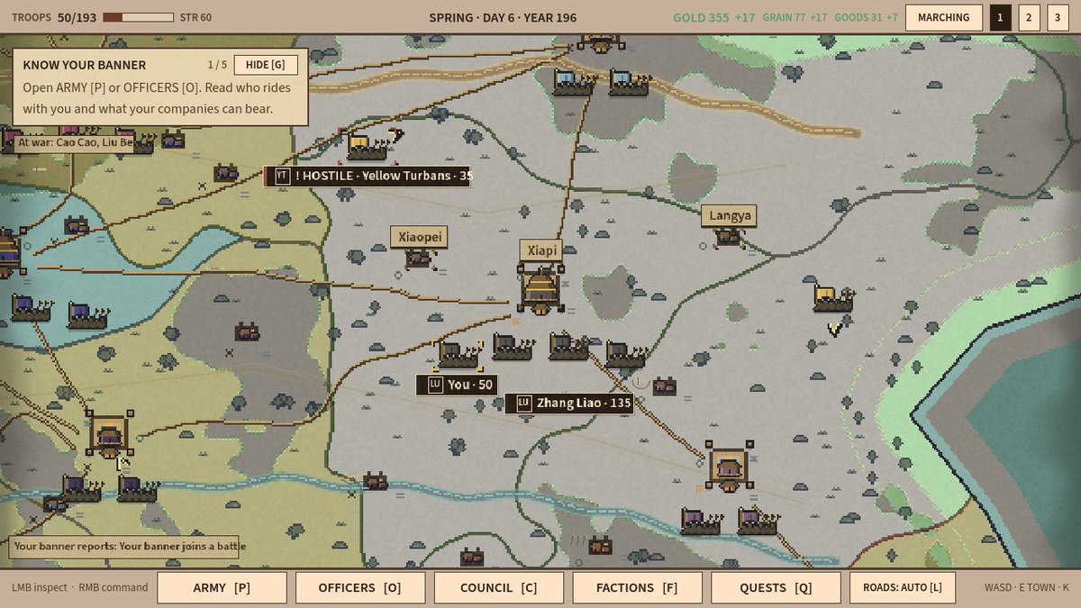 threekingdomsRI's tweet photo. One corridor can decide who reaches the next battle first.

The campaign map is not a backdrop: it is the pressure behind every siege, oath, and retreat.

See the current build: https://t.co/GXhtfn3Xo8 https://t.co/yQ5Yb0G4RJ