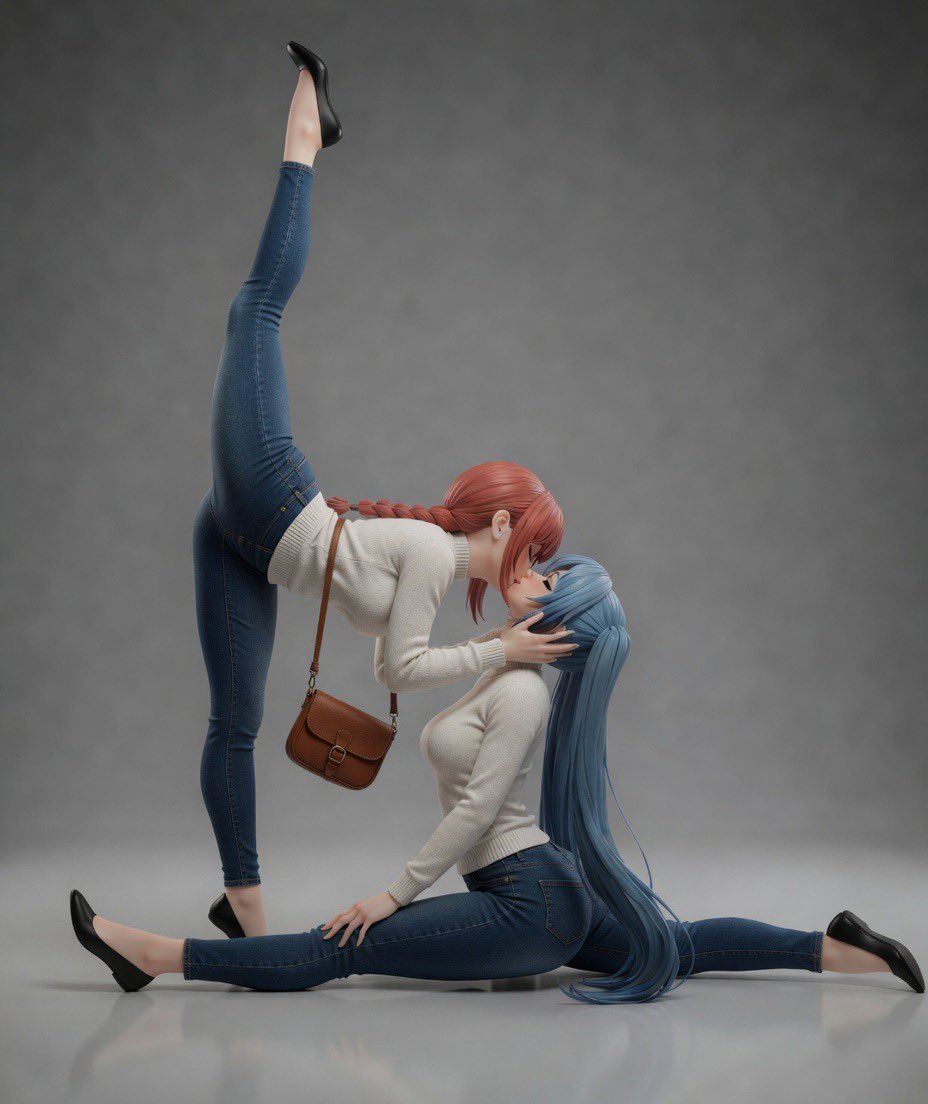 Gabriel00210294's tweet photo. Flexible Kiss: Makima x Miku

Contortion collection: 5

#hatsunemiku #vocaloid #初音ミク 
#makima #csm #chainsawman #チェンソーマン #split #soft #softbody #flexible #contortion https://t.co/H8kbfQ1zWx