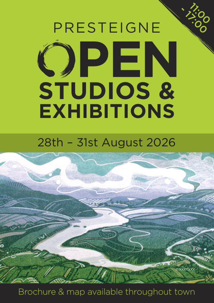 PresteigneArts's tweet photo. Presteigne Open Studios runs over the August Bank Holiday from Friday 28 to Monday 31 August, 11am to 5pm daily. Browse the participant’s work online or download the brochure here: https://t.co/vHW4RtqjFR https://t.co/rN9ZBGtwns