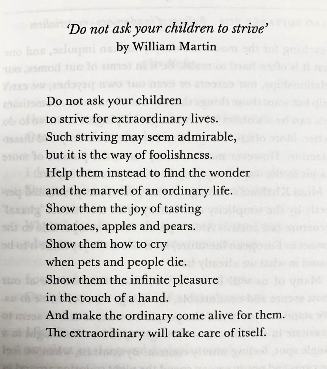 readswithravi's tweet photo. Do not ask your children to strive for extraordinary lives. https://t.co/FVcXRJG8vZ