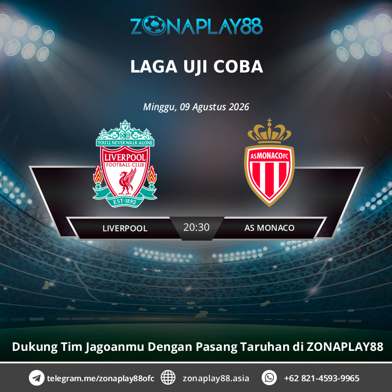 zonaplayupdate's tweet photo. 🔰 S P O R T B O O K 🔰

Minggu, 09 Agustus 2026

⚽️ LAGA UJI COBA https://t.co/XDlIGxRTVd