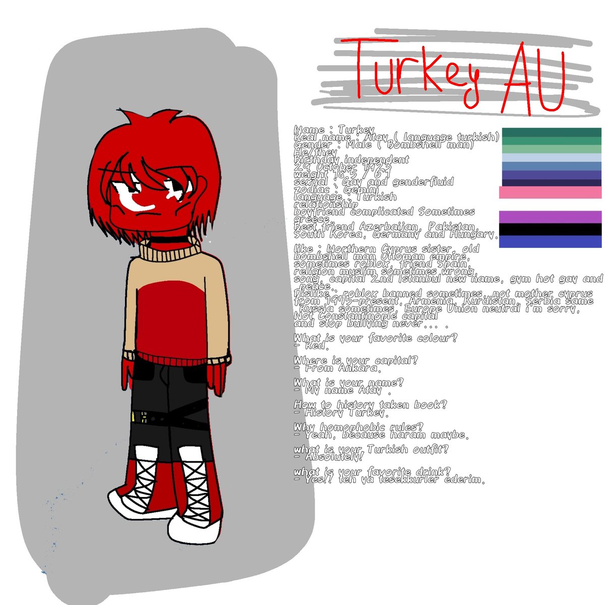 theladyskiyuna's tweet photo. Part 1 Character Turkey AU and Greece AU " Star Bestie verse "
Please draw ship Turkey AU X Greece AU 😆. Maybe coming soon because development very tired soon. Hope you like it ✨.
#draw #youroc #like #follow #countryhumansturkey #countryhumansgreece #artistontwitter https://t.co/bX2LUGSkDC