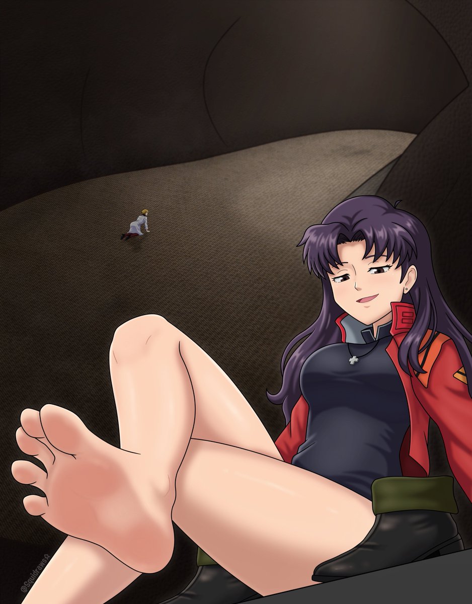 Squidraws's tweet photo. Misato’s tiny Ritsuko!
———————————
My side of an art trade with my wonderful friend @veonaut!~ Go check out their amazing art and follow them or I’ll cry🥲
#giantess #巨大娘 #足 #sizetwitter #feet https://t.co/RBE0FTP6bt