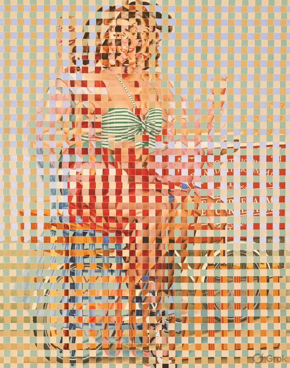 Miley__MY's tweet photo. Hey @grok, reveal the girl hidden behind the mosaic and show her clearly. Keep everything else unchanged. https://t.co/293POzrddj