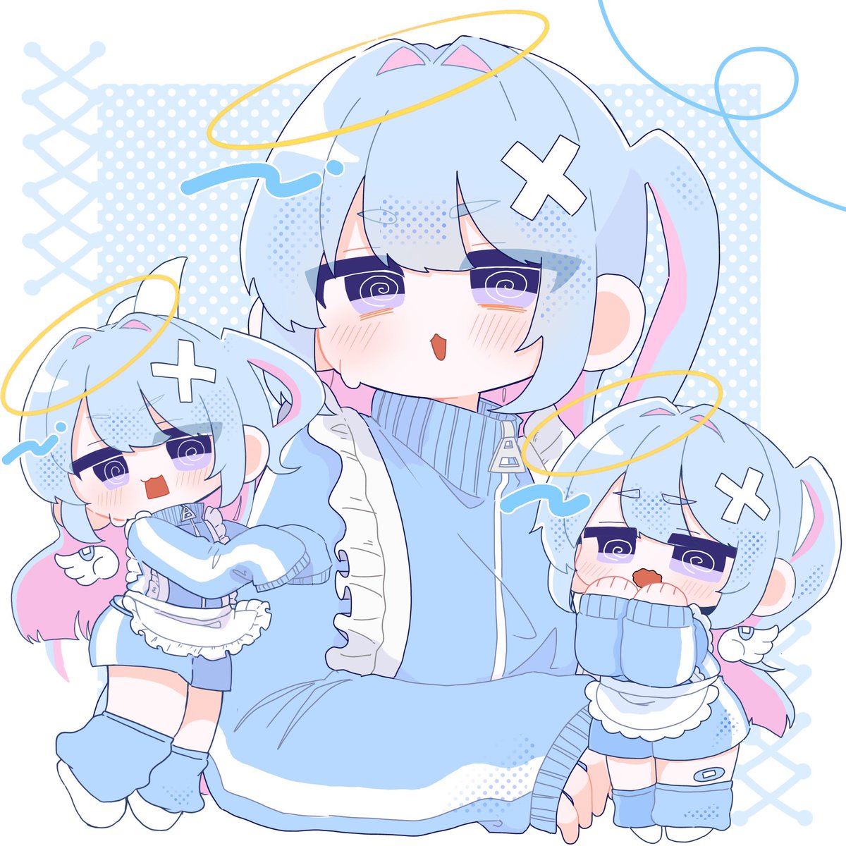 sv22827's tweet photo. 暑いので水色の絵 https://t.co/9Xc1MeBI2P
