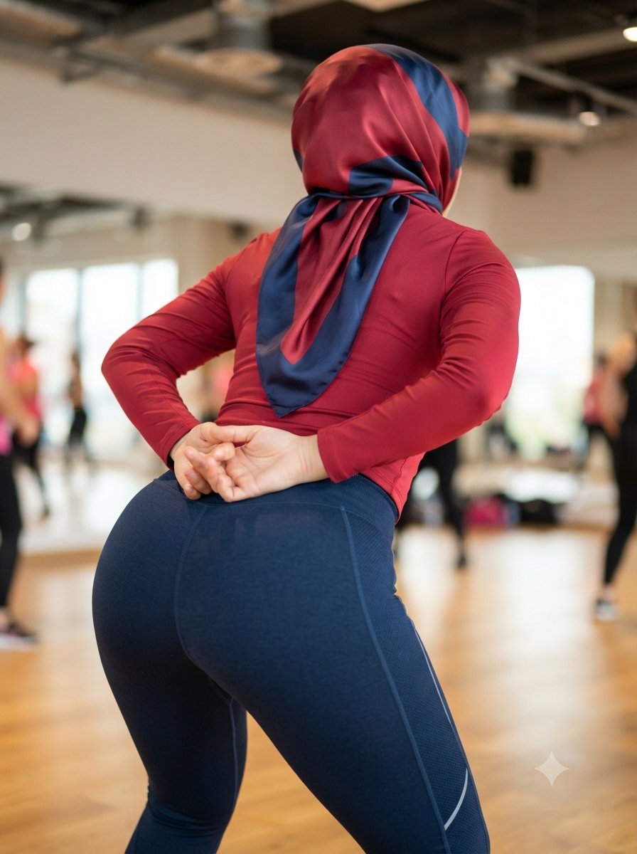 hijabmodelai's tweet photo. İpek eşarplı taytlı modern türbanlı Esra zumba salonunda 🔥🌟✨💫 https://t.co/YBhnQ18D4y