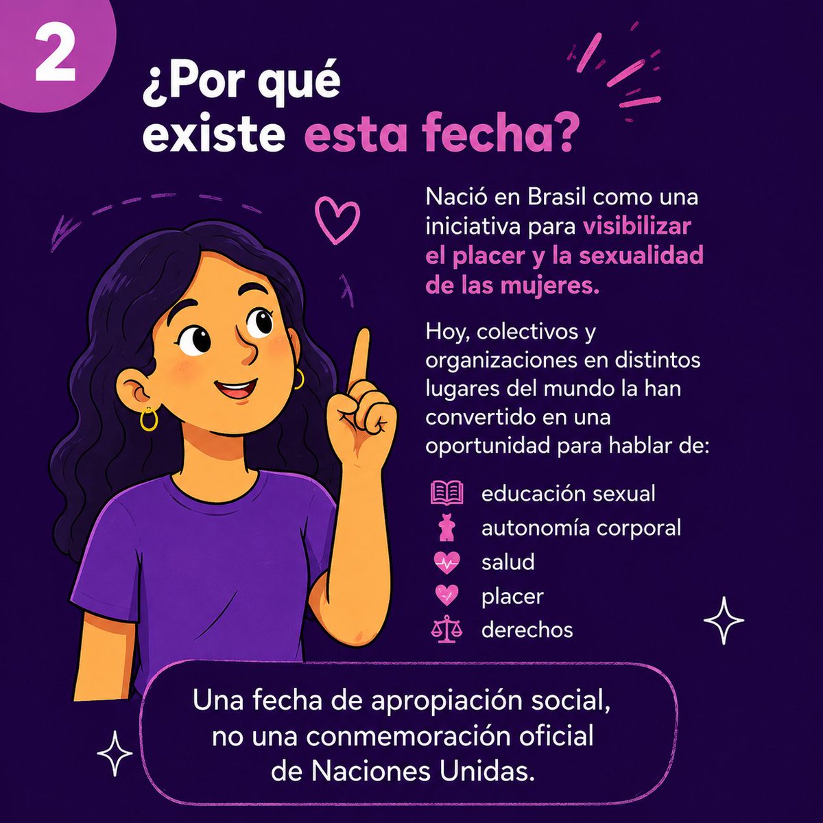 CDMGcundi's tweet photo. ¿Y si hablar del placer femenino también fuera hablar de derechos?

Este 8 de agosto, abrimos una conversación sobre sexualidad, autonomía corporal, consentimiento y educación.

💜 Conocer nuestro cuerpo es autonomía. Defenderla también es transformar la sociedad.

#Derechos #CDM https://t.co/2TVZvAJ4hr