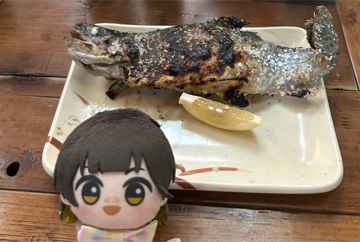 SDte02's tweet photo. 釣ってきた
ニジマスだよ、ちびちびばちぬいちゃん https://t.co/7HND1o1FSC