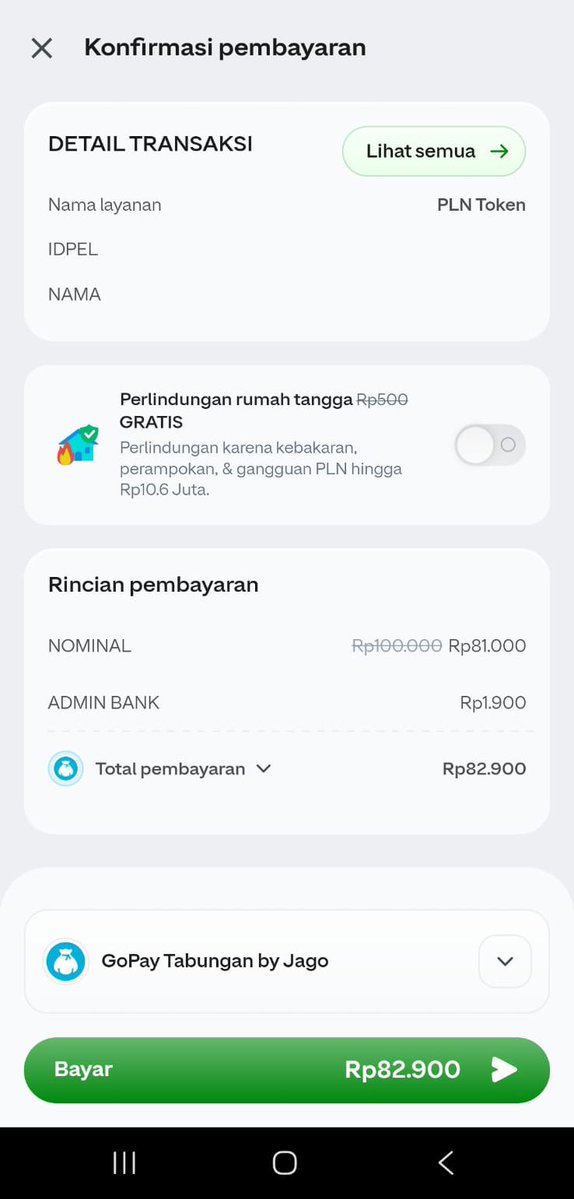 RofitG62441's tweet photo. Hemat banget isi token di GoPay, yang 100 ribu cukup bayar Rp81.000 pakai promo Spesial Harga Merdeka #GOPAYPLN81RIBU https://t.co/cjM8u9xkaH