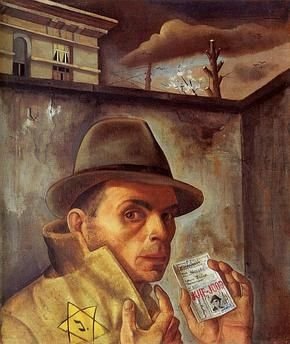 NathanFrancis__'s tweet photo. 🎨 #FelixNussbaum, German-Jewish Surrealist painter, #DOTD 9 August 1944, in the Auschwitz concentration camp. #Art #Painting https://t.co/7ppZdRRIyA