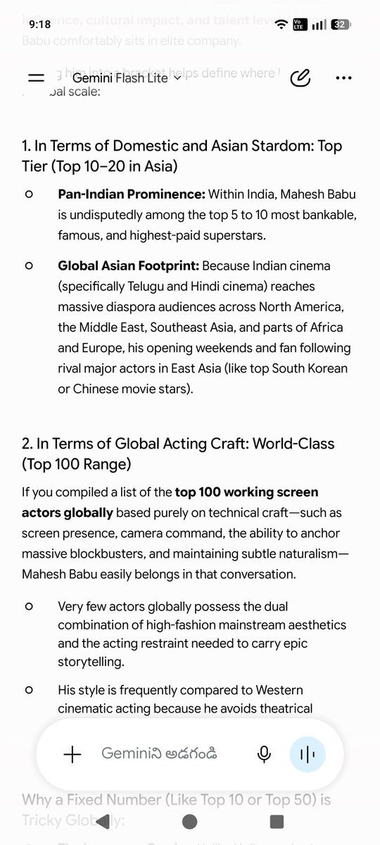 SrinivasSai91's tweet photo. @VaranasiMovie @ssrajamouli Top 5-10 among Indian actors
Top 10-30 among Asia
Top 100 in the world..

Surely he ranks in Top 10 after #Varanasi

Indian cinema is blessed with an actor like Mahesh Babu https://t.co/jp3B8n9D3j