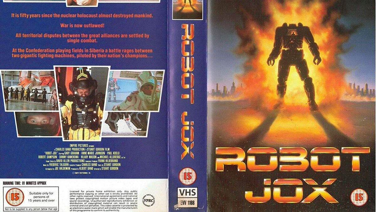 RanesHook's tweet photo. #SciFiSaturday - ROBOT JOX (1990) - In the future, rather than traditional warfare, humans now face each other using the ultimate form of single combat: giant robotic gladiators that fight to the mechanical death! https://t.co/09oVFK806h https://t.co/VZKKwCZYOj