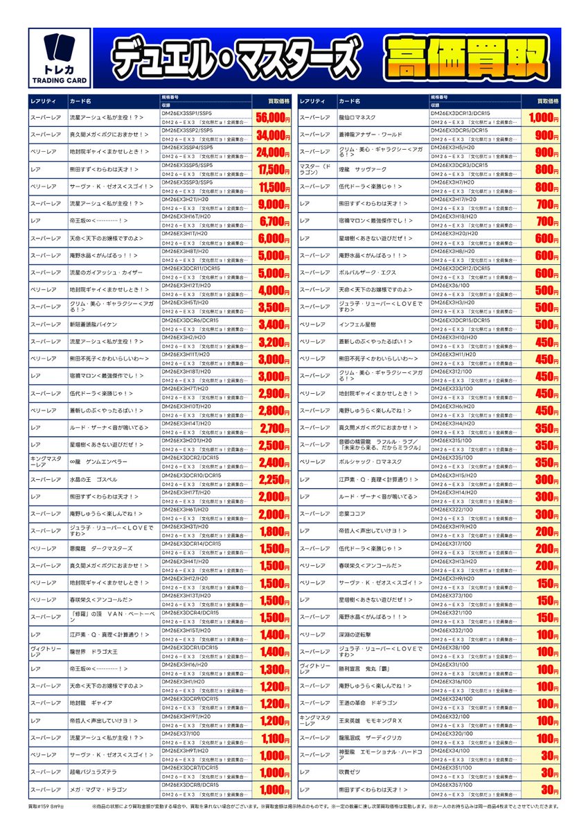 価格更新の為、こちらを終了いたします。