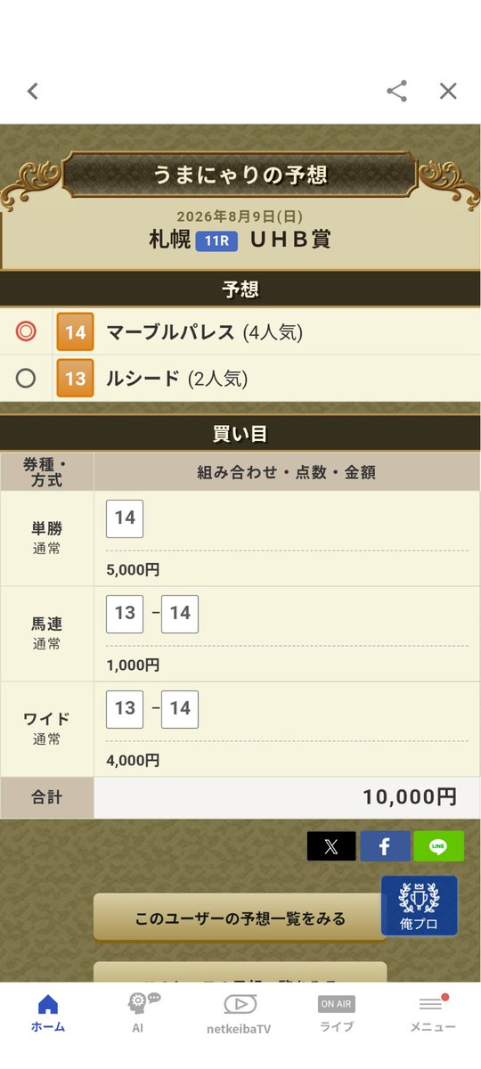 umanyari's tweet photo. #UHB賞 ◎マーブルパレス予定
血統・走法共に札幌(洋芝)は歓迎
成長力・陣営の自信度からブラックチャリスを逆転可能

#レパードS ◎チェリヴェント予定
正直分からない😅
前走好内容の期待値で狙う

#CBC賞 ◎レイピア・コウセキ予定
前者はこの条件、相手なら安定感⭕️
後者はスピード決着なら面白い https://t.co/aYmDHFz9C5