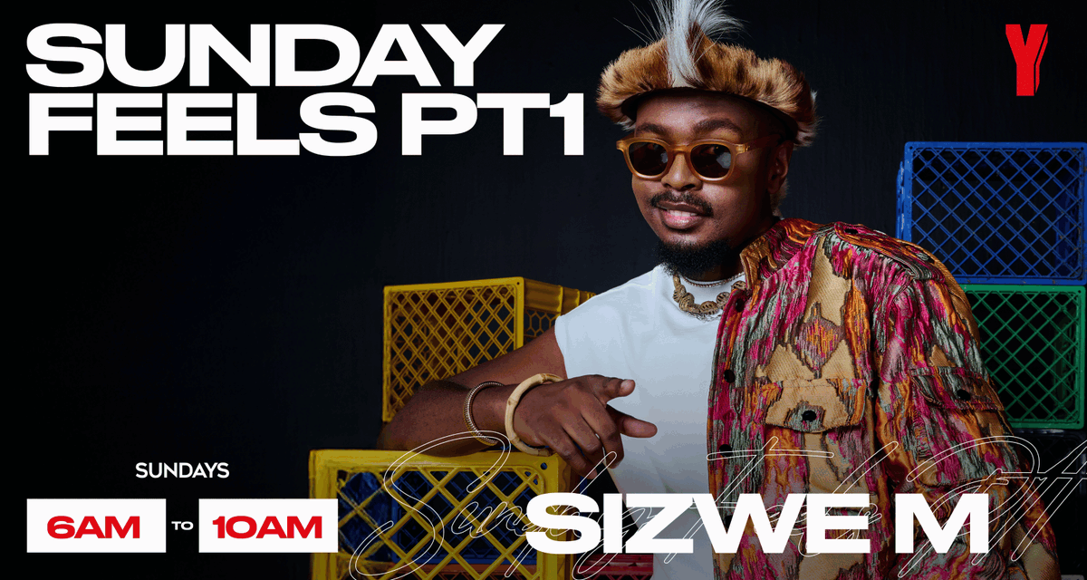 Yfm's tweet photo. Happy Sunday, Yires!!!
Allow Sizwe M to kickstart your Sunday the right way. It's #SundayFeel Pt 1, from 6am to 10am. https://t.co/NFwsmWxB4Y