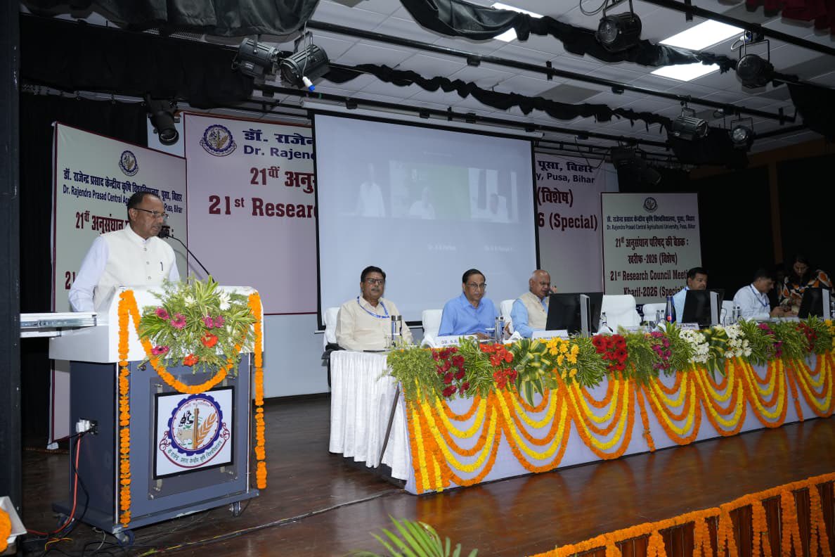 Rpcau_pusa's tweet photo. @Rpcau_pusa , organised the Special Kharif Research Council Meeting on August 6–7, 2026, under the chairmanship of Dr. P.S. Pandey, Hon’ble Vice-Chancellor, RPCAU. https://t.co/nwLk7yXzBR