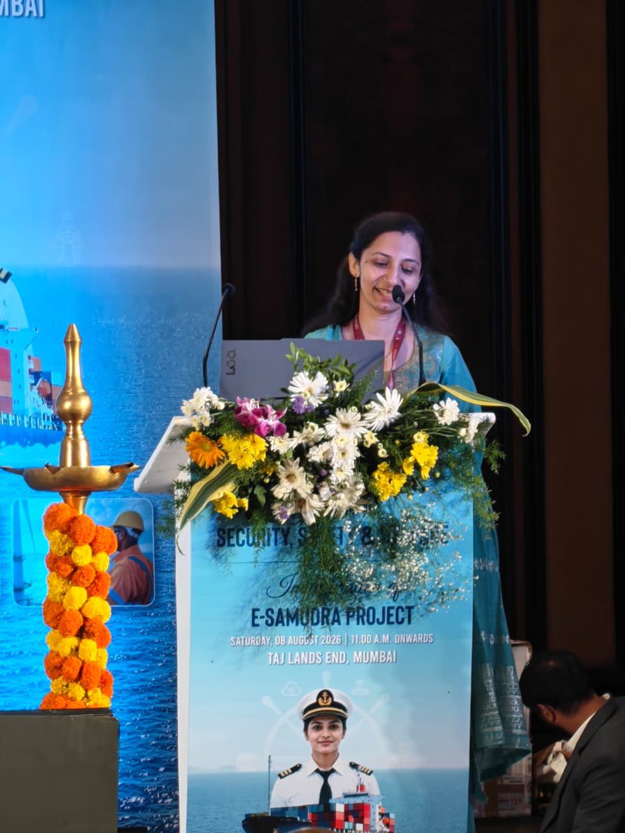 65df2fa1a3bc422's tweet photo. ⚓️ Sagar Mein Yog

Honoured to present this initiative dedicated to the holistic wellbeing of our seafarers—from Pre-Sea to At-Sea to Post-Sea.

Grateful to have Hon’ble Union Minister Shri Sarbananda Sonowal as the Chief Guest.

#SagarMeinYog #SeafarerWellness #MaritimeWellness https://t.co/lCswh2VbHz