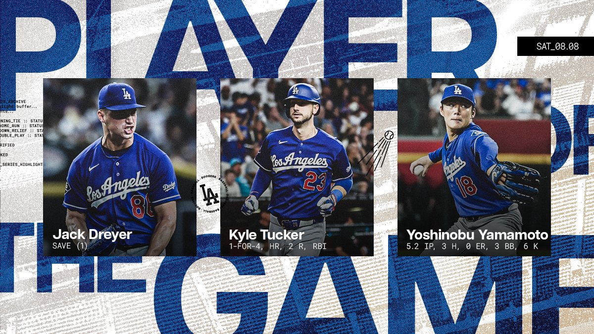 Dodgers's tweet photo. Who's your Player of the Game? Comment your answer below! https://t.co/7Ylt0B1ZYn