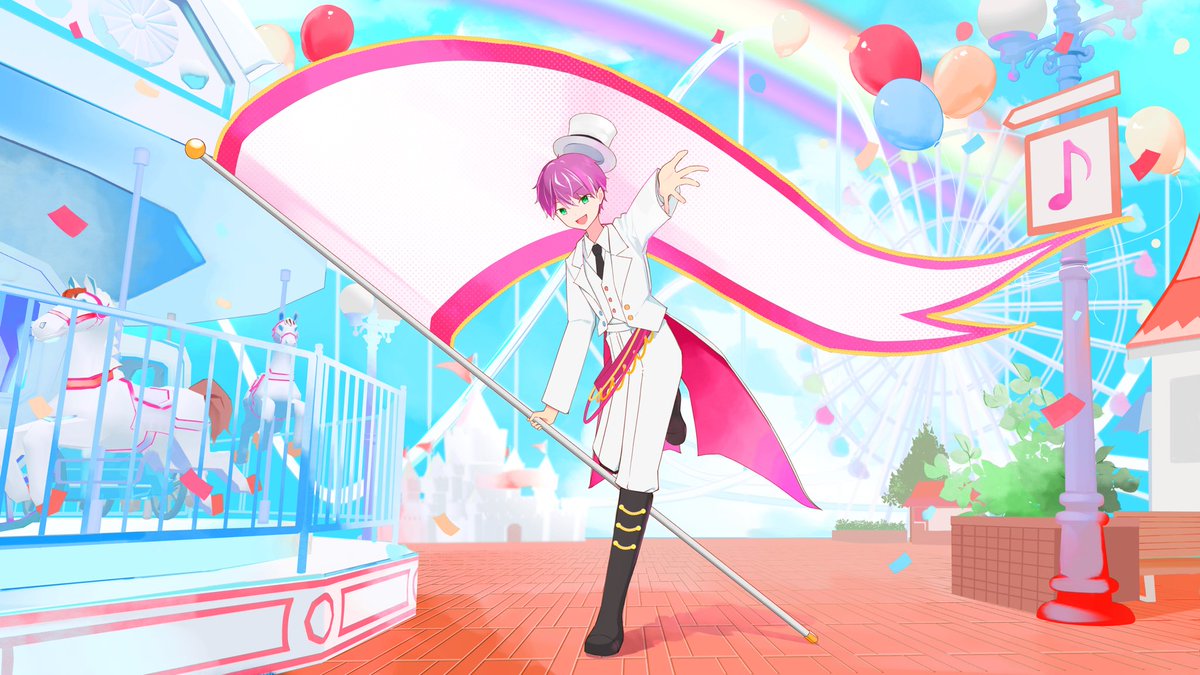 ula_ula00's tweet photo. MVイラストお手伝いさせていただきました🎡🎈

【Crazy Funny Coaster!!】
作詞・作曲(ボカロ版) : 数波様 
@waves_kazunami 
波詩ロル様 オリジナル楽曲
@rolle_namiuta 

音楽溢れる遊園地へようこそ🎢🎶🎈
とても前向きになれる楽曲です!!♪ https://t.co/WgvGEH5Idt