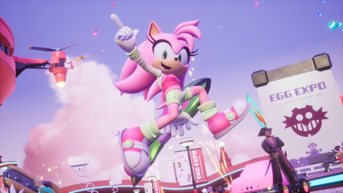 TheDoomHat's tweet photo. A new racer is coming up tomorrow! 
Stay ready for her folks! 
Aurora the hedgehog created by @EvayArt will be available tomorrow!
With decals, voice and even an alternative skin!

#Sonicthehedgehog #AmyRose #sonamy #SonicRacingCrossworlds https://t.co/zfZgssCvwP