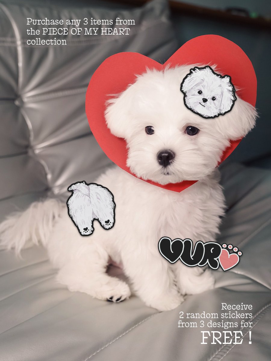 bonnieofficial_'s tweet photo. [💌] 090826 vurv.bkk IG Post Update

Buy any 3 items from PIECE OF MY HEART &amp; get 2 random stickers FREE! 🐶

SHOP NOW : https://t.co/6v2m7fRcne

#VURVBKK
#beonnnie #lilmuju https://t.co/jpC8nze5wr