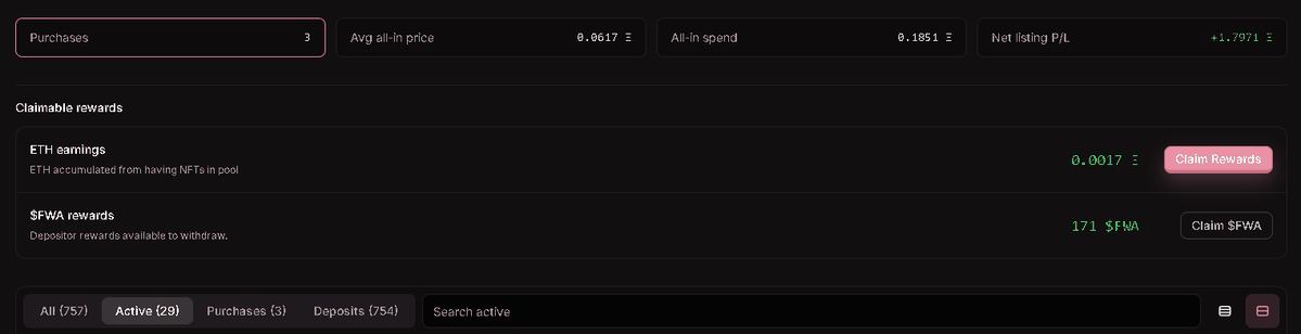 critsttv's tweet photo. I’m now up to 754 total deposits on @token_works FWA with 29 active at the moment.

I’m currently +1.79 $ETH and have generated just under 400k ethereum:0xa0df17b5ac76ababa36e1450e2cbcd18a620c845. https://t.co/tR0sTZPKVV
