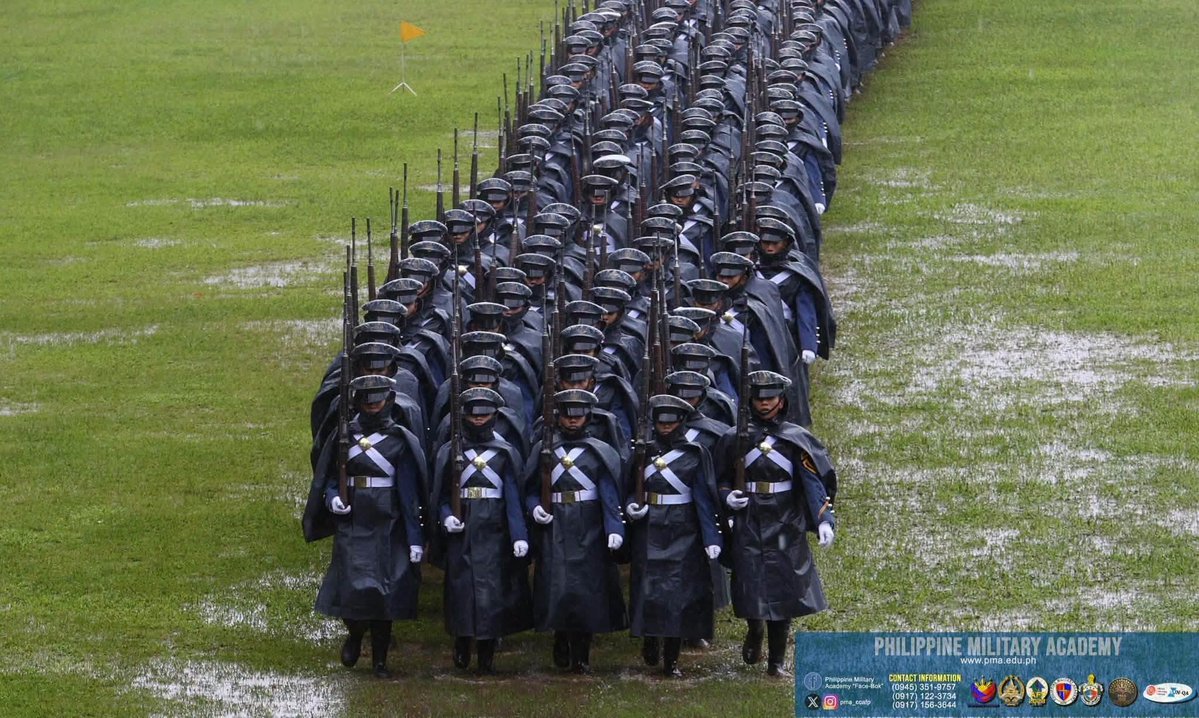 samgarc71153671's tweet photo. PMA Cadets dressed like a the new warbond dropped durin' rainfall!! https://t.co/B83Jw0SI1Y