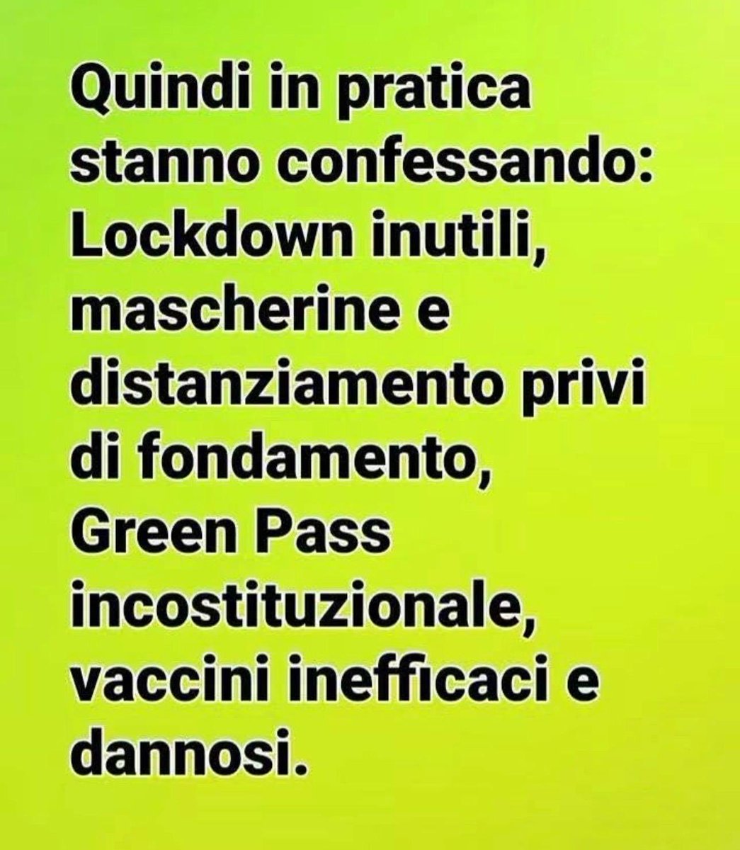 MarianoAmici's tweet photo. CONTINUIAMO A FAR MATURARE LE COSCIENZE.
 
  PERCHÉ ANCHE DIFRONTE A CONFESSIONI DI REATO NESSUNO DEI RESPONSABILI VIENE INDAGATO, PROCESSATO E MAGARI SBATTUTO ANCHE IN GALERA?

#marianoamici #amiciperlitalia #amicidiippocrate #covid19 #vaccinazioni #effetticollaterali https://t.co/BJgibWQ9Vw