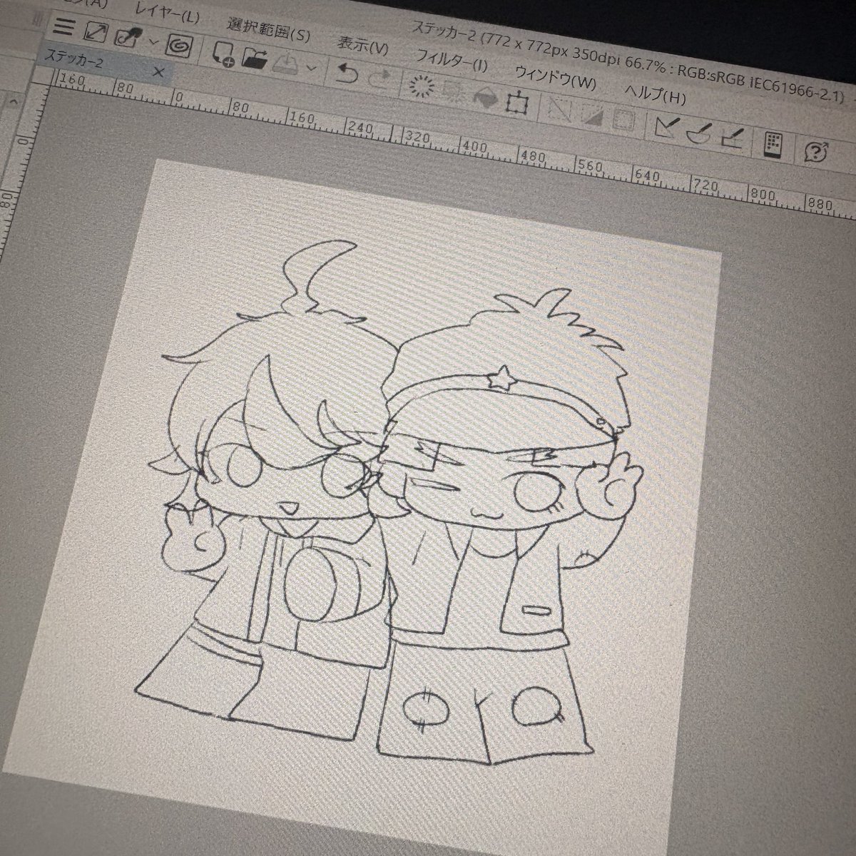 iharachang's tweet photo. 色々ありすぎてですが初演おめでとうございます
描きかけなんてサイテー！ https://t.co/0deausV3Sh
