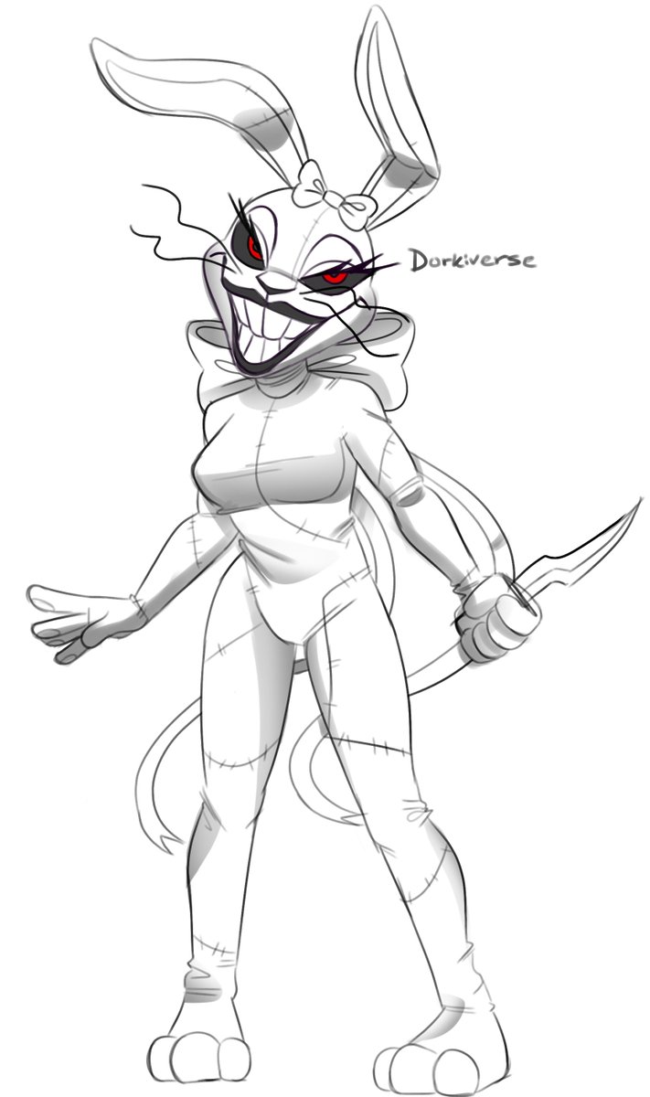 Dorkiiverse's tweet photo. i tried drawing that new vanny/my best interpretation based on the teaser and fused images, HUGE fan of the bow on the neck https://t.co/SjLOVrGZBP