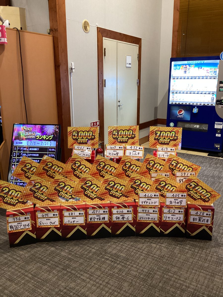 dynam_000077's tweet photo. 昨日8月8日ご来店ありがとうございました✌️

本日は『ダイキチGP取材‼️』

ご来店お待ちしてます～😁

＃ダイキチGP取材　＃ダイナム https://t.co/1lOLRqYoTp