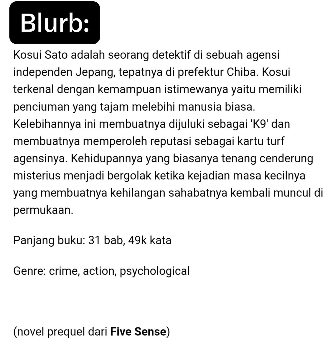 primordialites's tweet photo. INTEREST CHECK FOR #CF23 !!
Fandom: original novel and bookmark
Genre: crime, thriller, mystery

Please RT and like if you are interested!! https://t.co/RjvyZkmL5j