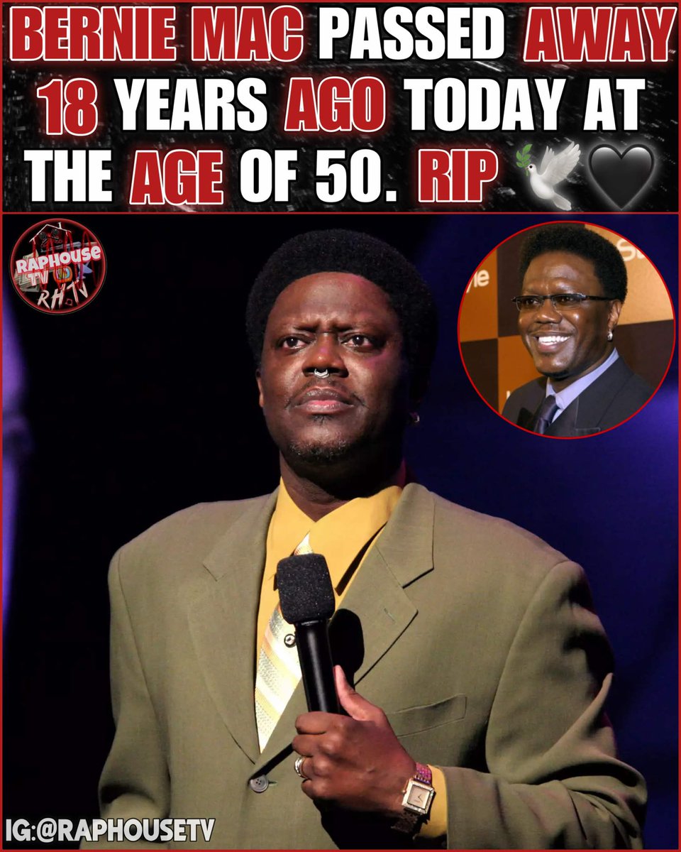 raphousetv2's tweet photo. Bernie Mac Passed Away 18 Years Ago Today At The Age Of 50. RIP 🕊️ https://t.co/93Yk1hWwLY