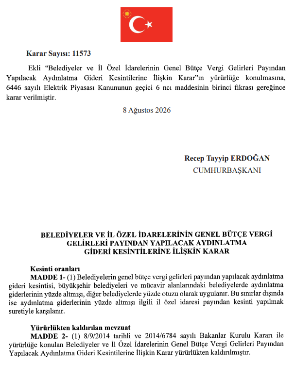 inanmutlu1's tweet photo. Belediyelerin zaten daralan mali kaynaklarına bir darbe daha.

Aydınlatma giderlerinden belediyelerin genel bütçe vergi payından yapılacak kesinti %60’a çıkarılıyor. 

Daha önce büyükşehirlerde %20, diğer belediyelerde %10’du.

Yani merkezi yönetim, belediyelerin gelirlerini artırmak yerine yerel yönetimlerin elindeki kaynağı daha fazla buduyor.